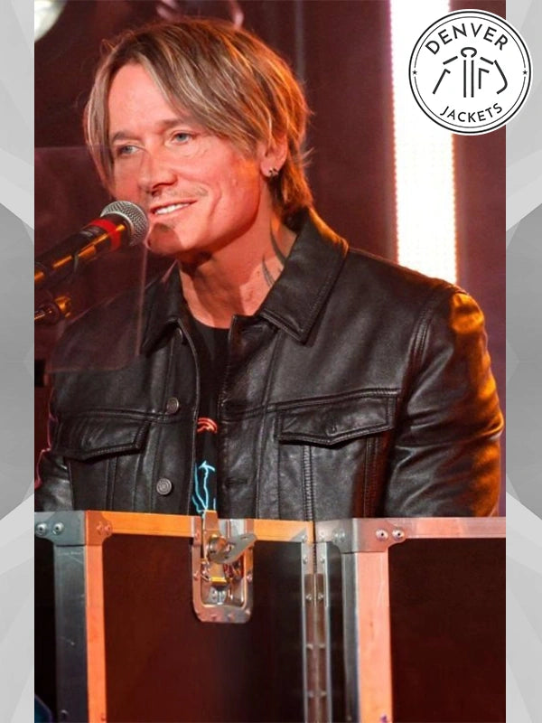 2025 CMA Touring Awards Keith Urban Black Leather Jacket