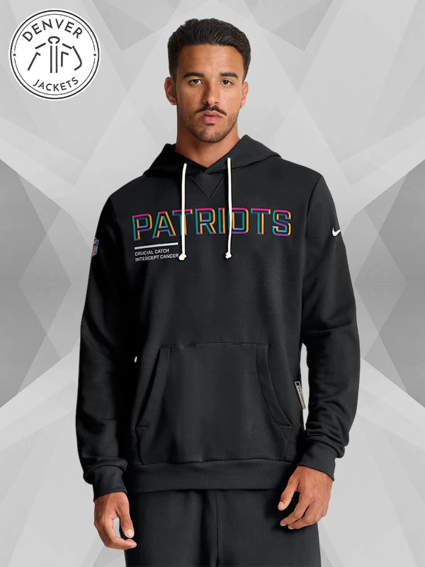 2025 Crucial Catch New England Patriots Cancer Hoodie Nike