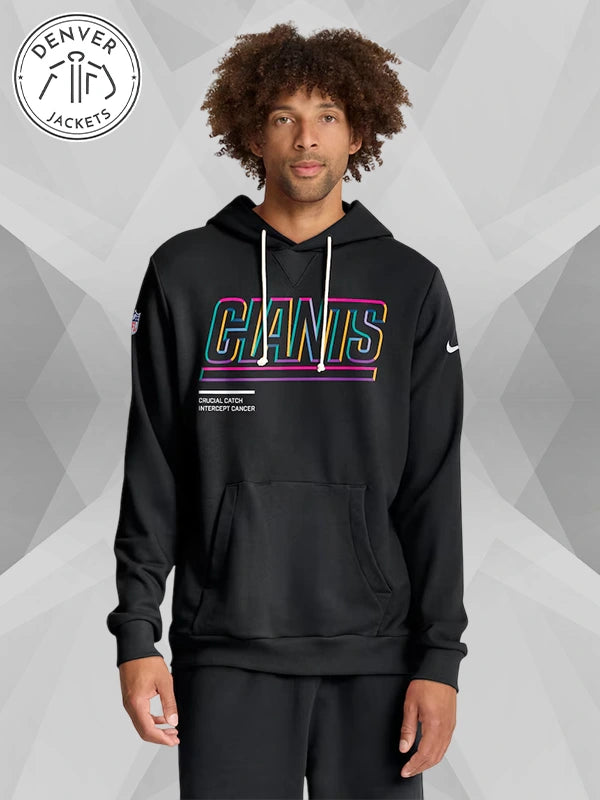 2025 Crucial Catch New York Giants Cancer Hoodie
