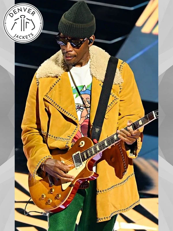 2025 NBA All Star Game Raphael Saadiq Mustard Suede Jacket