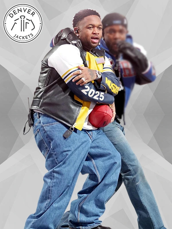 2025 Super Bowl Halftime Show Rapper Mustard Vanson Leather Jacket
