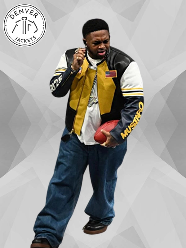 2025 Super Bowl LIX Halftime Show Rapper Mustard Leather Jacket