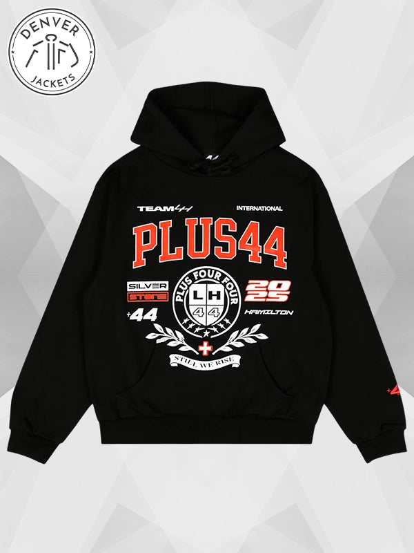 +44 Varsity Pullover Hoodie Black