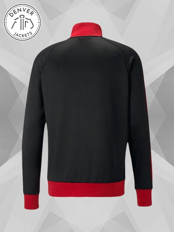 AC Milan Puma ftblHeritage T7 Raglan Full Zip Black Track Jacket