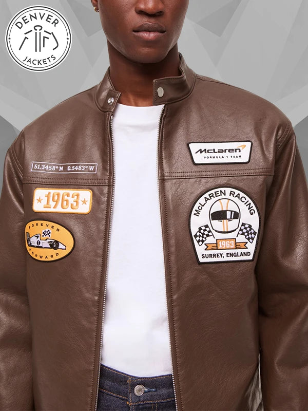 Abercrombie McLaren Brown Leather Jacket