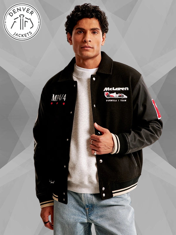 Abercrombie McLaren Varsity Bomber Jacket