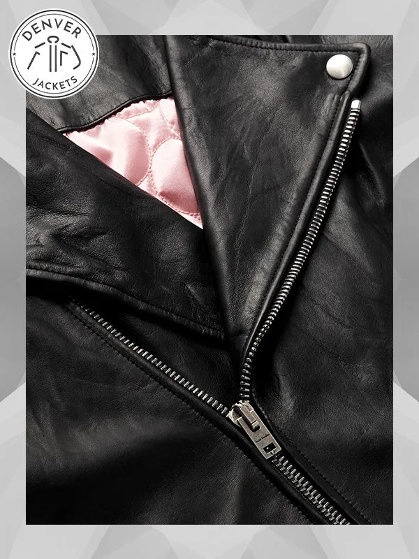 Acne Studios Distressed Black Leather Jacket