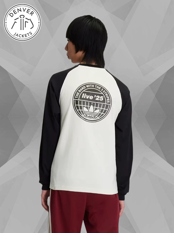 Adidas Oasis Tour 3 STRIPES Long Sleeve T Shirt Black/White