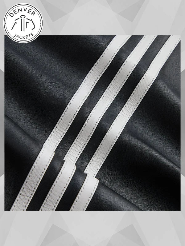 Adidas x Kith Black Leather Coat