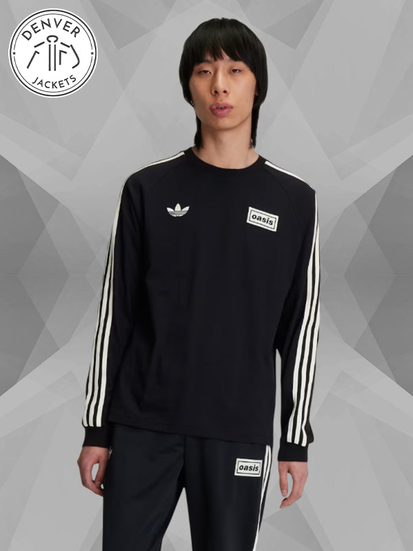 Adidas x Oasis Tour 3 STRIPES Black T-Shirt