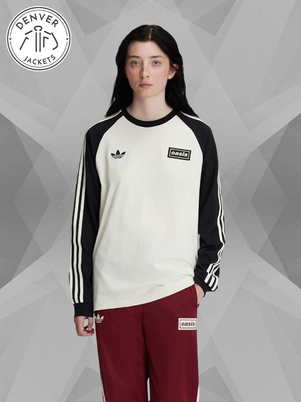 Adidas x Oasis Tour 3 STRIPES Sweatshirt Black and White
