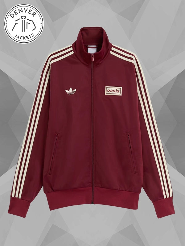 Adidas x Oasis Track Jacket In Maroon