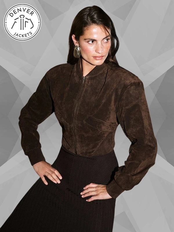 Adoore Cropped Suede Jacket