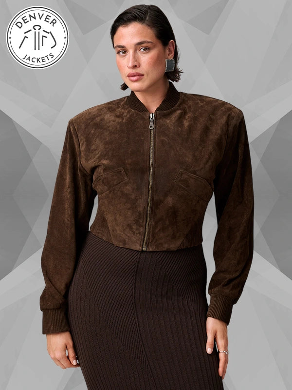 Adoore Suede Jacket Brown