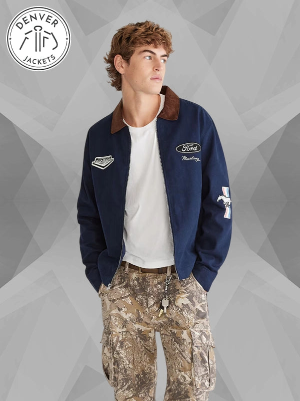 Aeropostale Ford Blue Twill Jacket