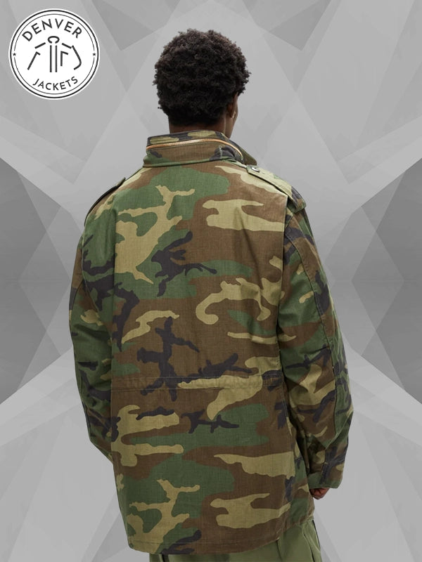 Alpha Industries Military Surplus M-65 Field Jacket Woodland