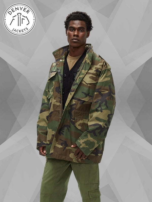 Alpha Industries Vintage M65 Field Jacket Woodland Camo