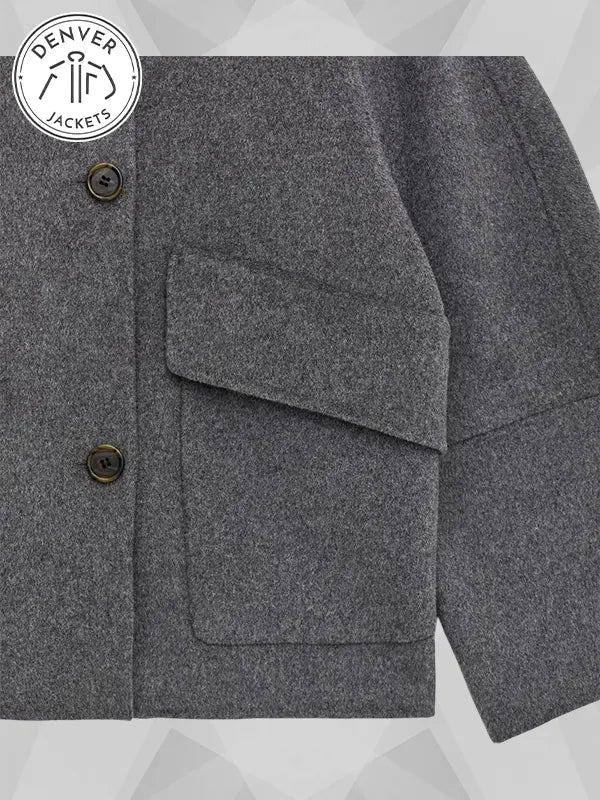 Arket Double Wool Blend Grey Jacket