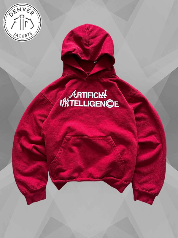 Artificial Intelligence Hoodie Red
