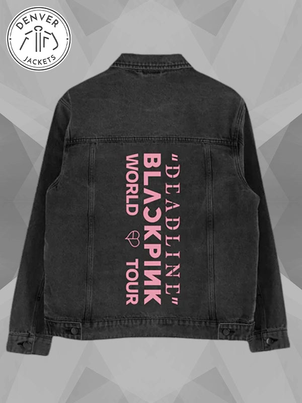 BLACKPINK Denim Jacket Dark Grey