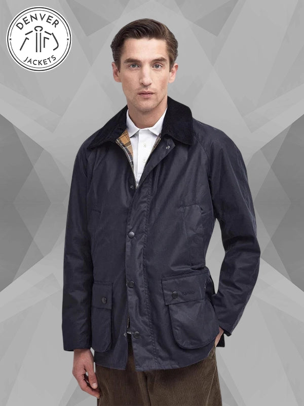 Barbour Blue Waxed Jacket