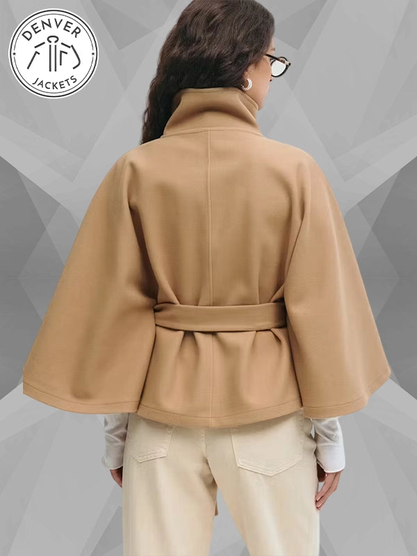 Beige Belt Cape Jacket Gina Tricot
