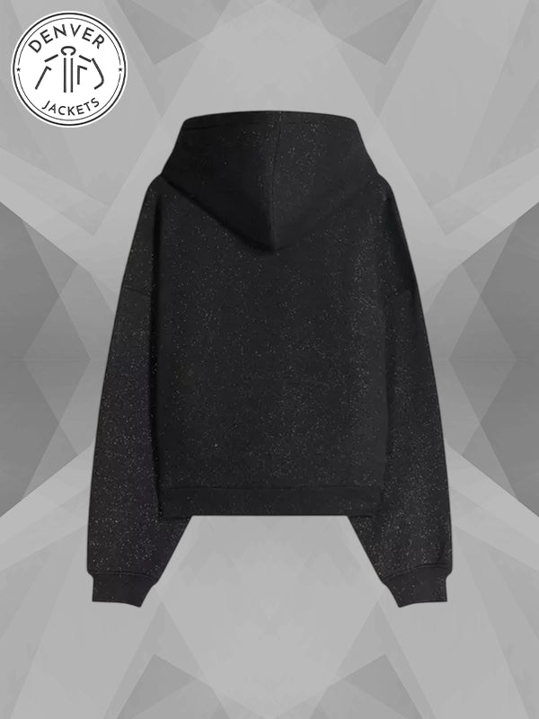 Bershka Glitter Hood Sweatshiet For Sale