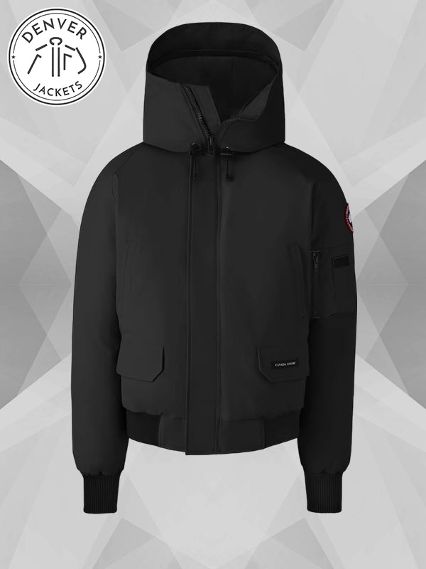 Black Canada Goose Bomber Jacket For Men