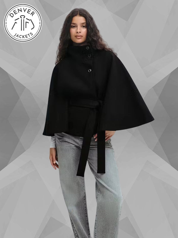 Black Gina Tricot Jacket Cape