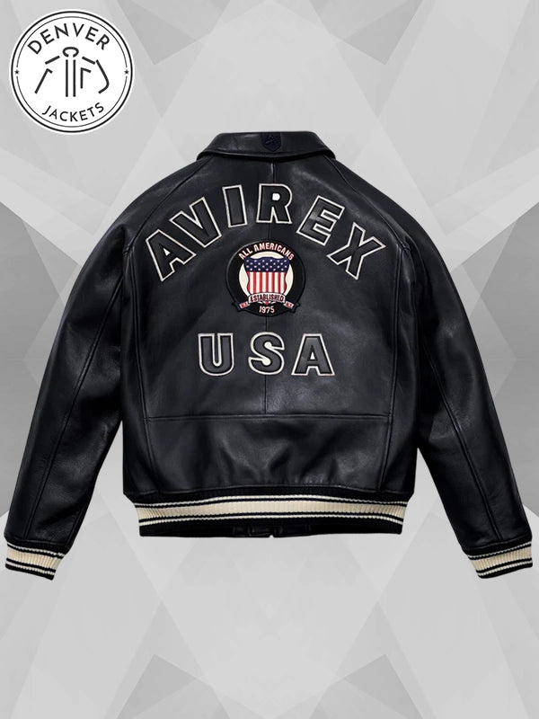 Black Leather Avirex Jacket