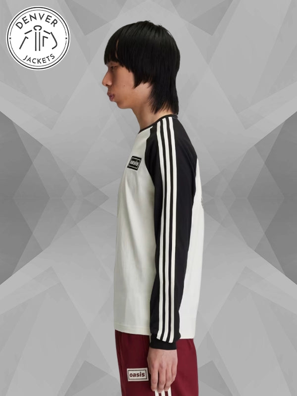 Black/White Adidas x Oasis 3 STRIPES Sweatshirt T Shirt