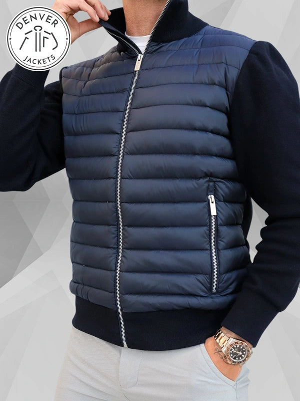 Blue Arveilo Hybrid Jacket Men