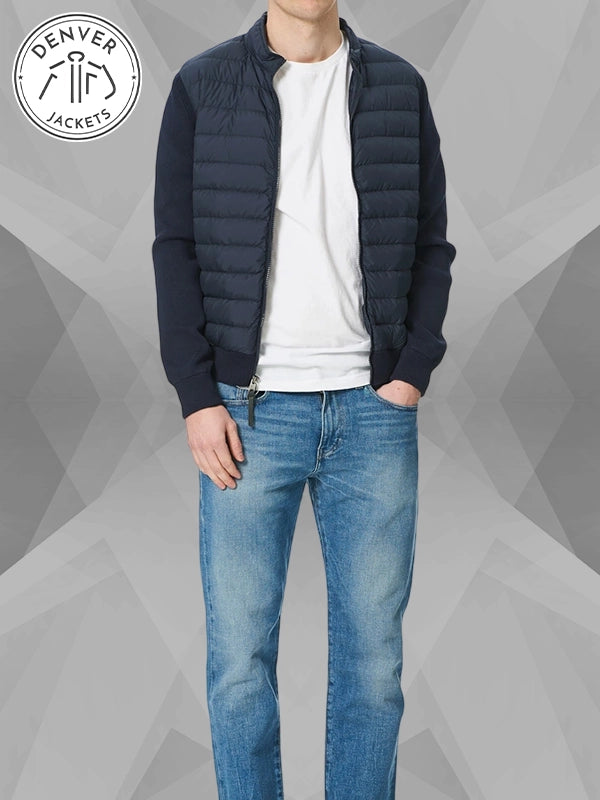 Blue Cardigan Woolrich Hybrid Jacket