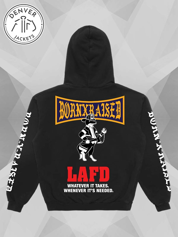 Born X Raised LAFD Snooty Hoodie Black