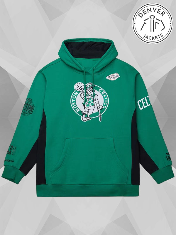 Boston Celtics Mitchell Ness Kelly Green Hardwood Hoodie