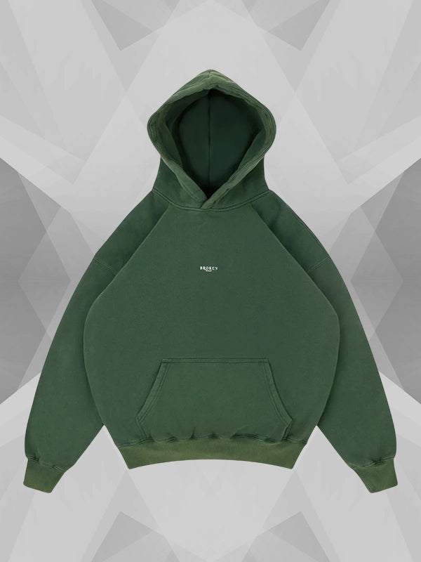 Broken Oslo Green Hoodie