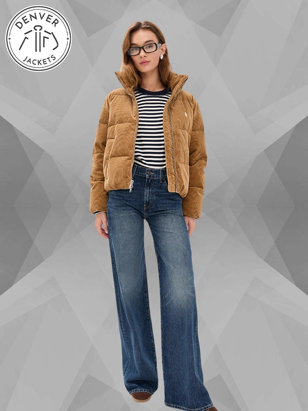 Brown Cord Puffer Jacket Polo Ralph Lauren