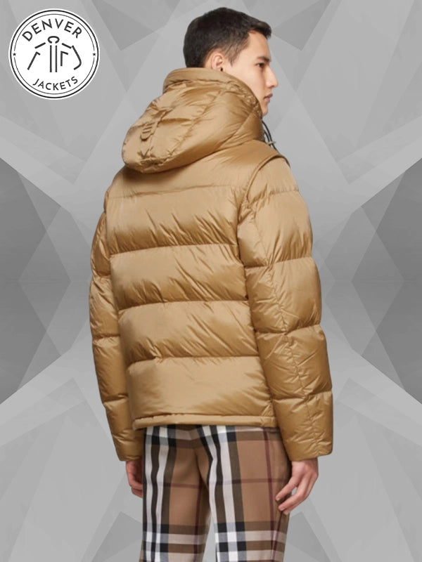 Burberry Lockwell Down Puffer Jacket Beige
