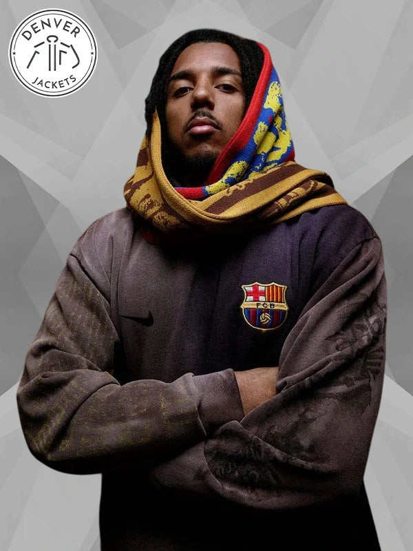 CJ x Nike x Barcelona Split Dye Crest Hoodie