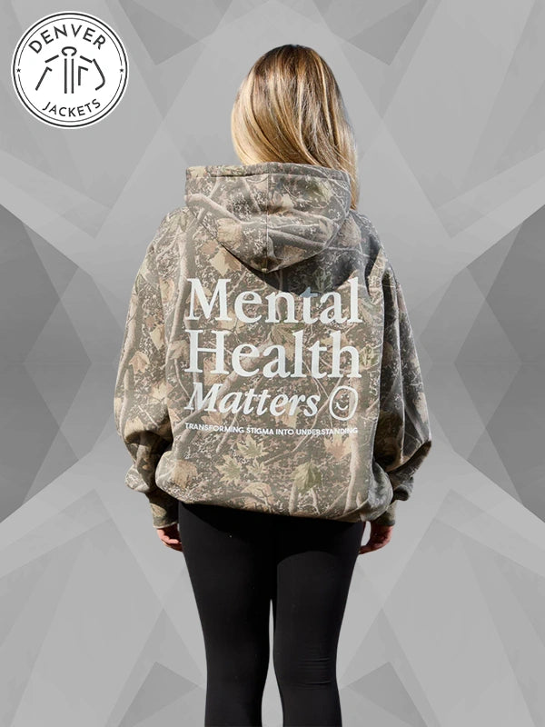 Camo Mental Health Matters Happiness Project Hoodie