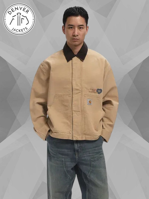Carhartt OG Arcan Graphic Heart Of Detroit Jacket Brown