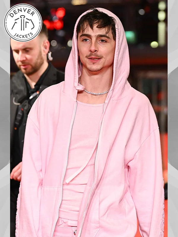 Chrome Hearts Hoodie Pink Timothee Chalamet