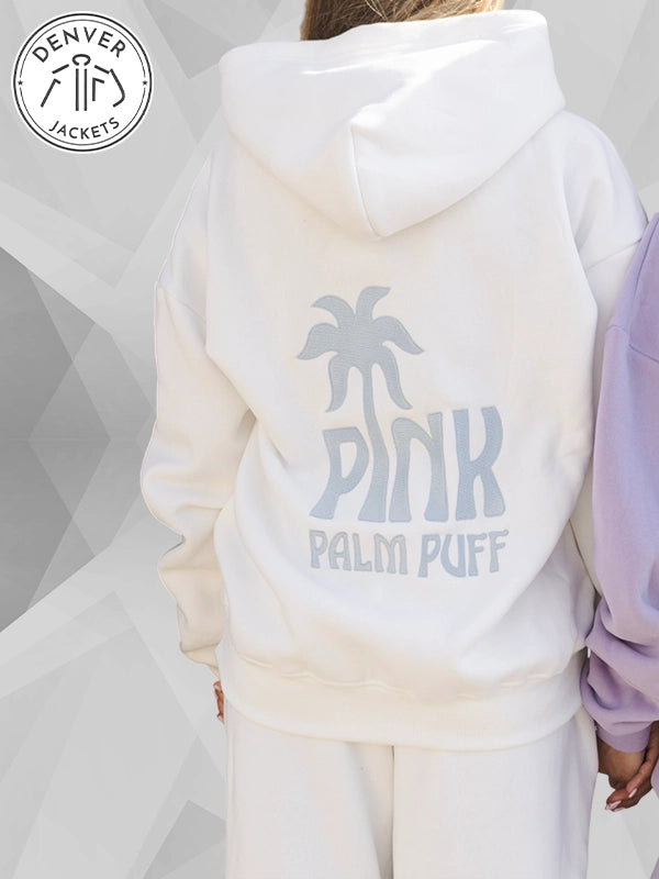 Classic Puff Hoodie Ocean Air Pink Palm Puff