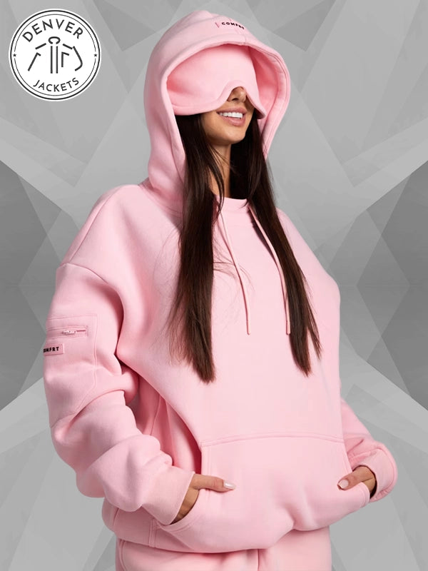 Comfort Airplane Hoodie Pink