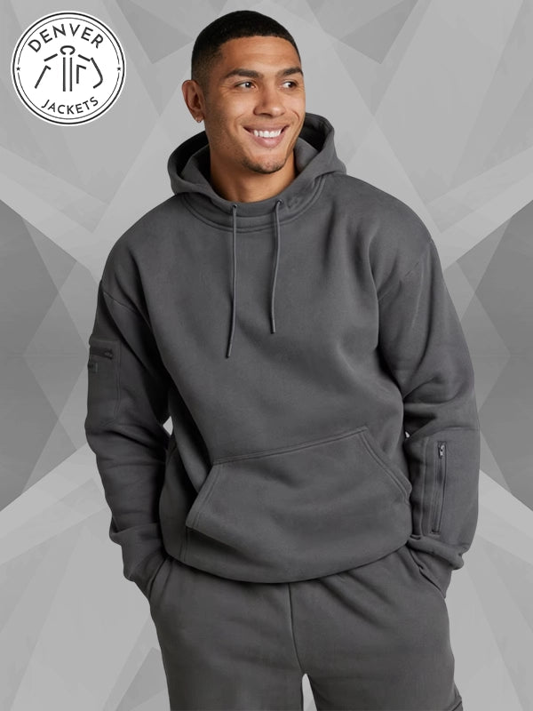 Comfort Airplane Travel Hoodie Sweatshirt In Grey