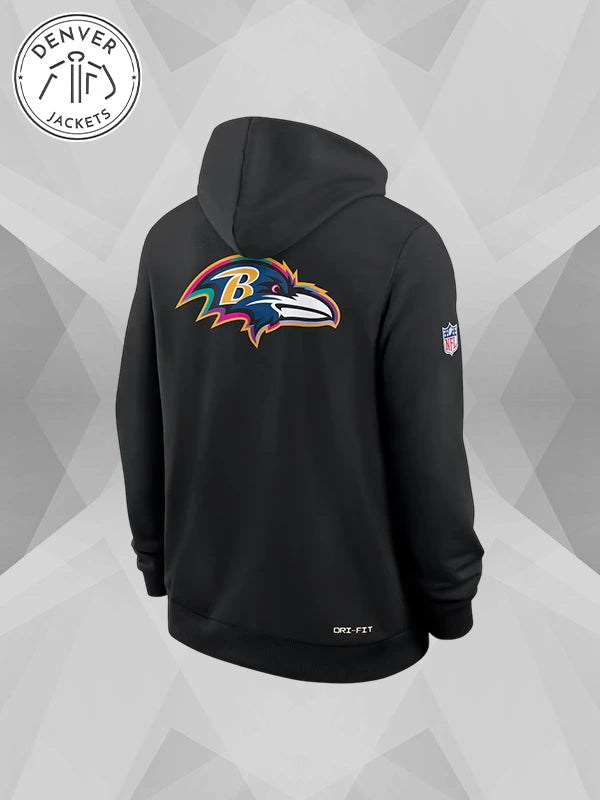 Crucial Catch 2025 Baltimore Ravens Nike Black Dri Fit Hoodie
