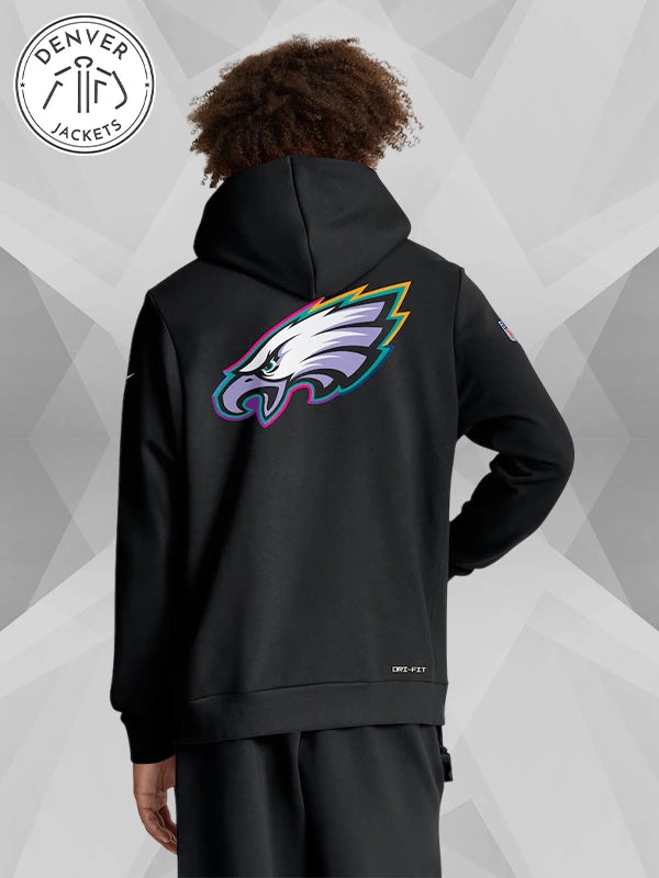 Crucial Catch 2025 Philadelphia Eagles Dri Fit Hoodie Black