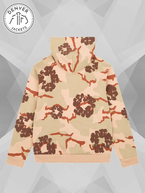 Denim Tears Tan Camo Cotton Wreath Zip-up Hoodie