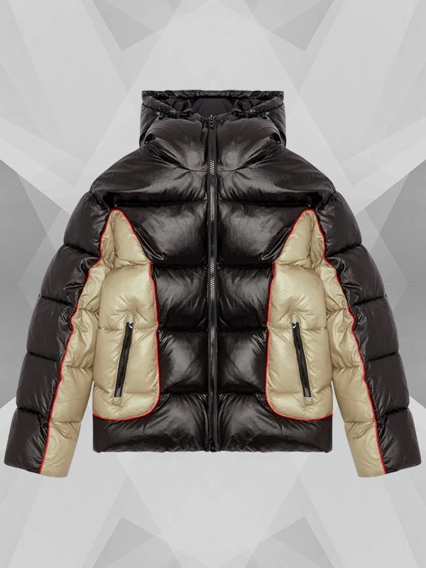 Diesel Puffer Jacket Black and Beige