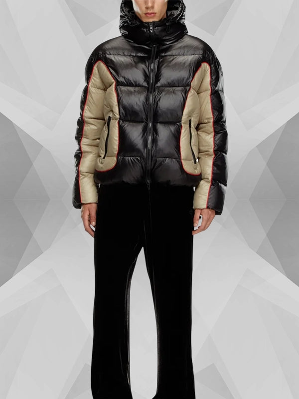 Diesel W Ostend Panelled Padded Puffer Jacket